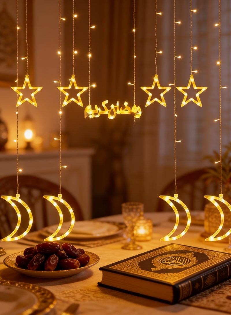 Yoawllty Ramadan Decorations, Ramadan Lights, Ramadan Night Lights, Strings Lights with A Ramadan Element Sign Decorations for Home - Image 1